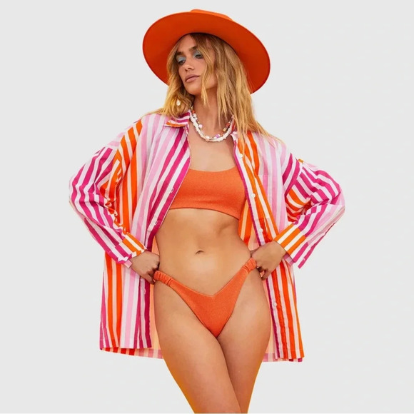 BEACH RIOT Alexa Top in Sunset Stripes S/M - Picture 8 of 12